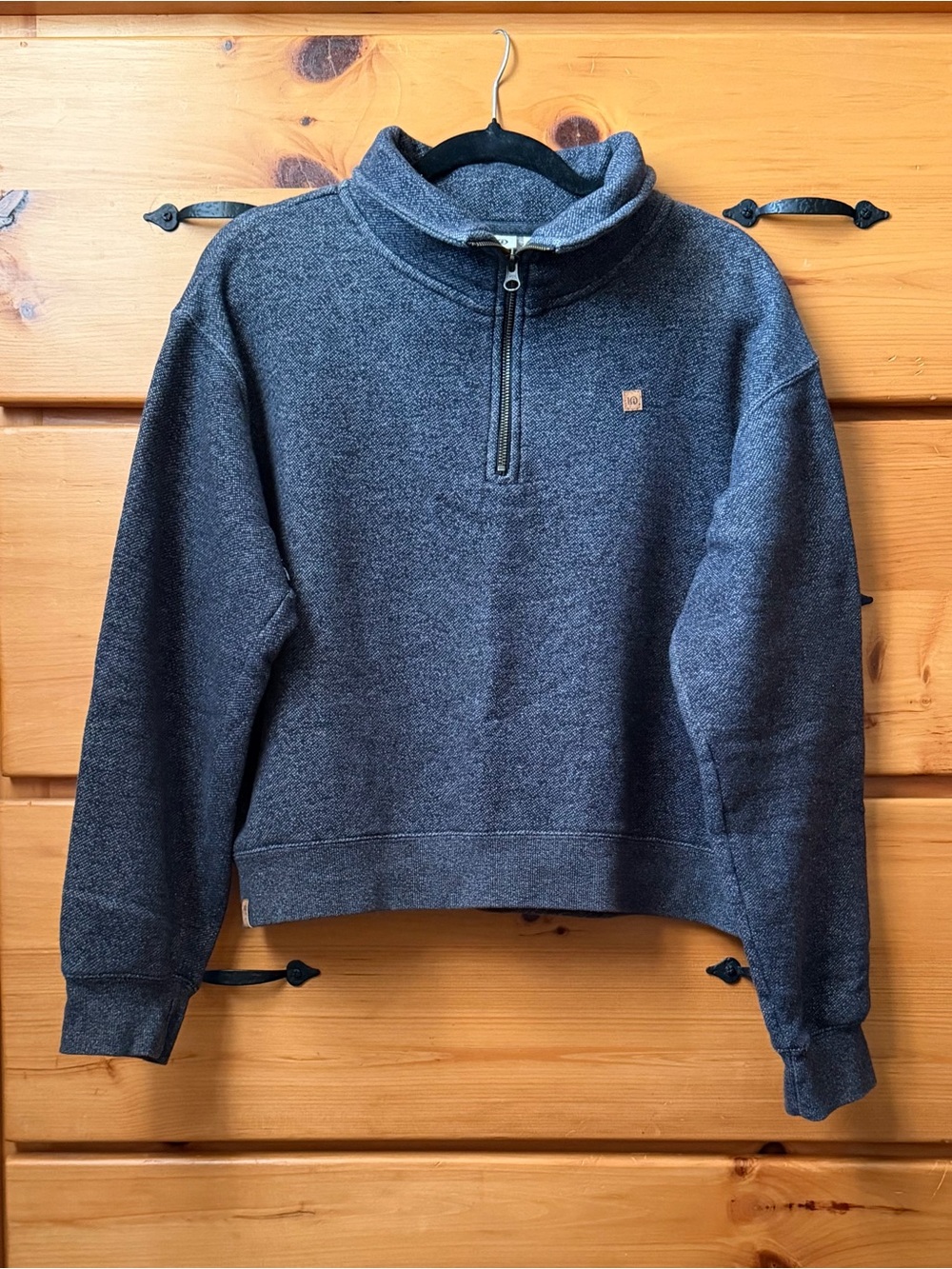 tentree Women's Charcoal Gray Quarter-Zip Pullover